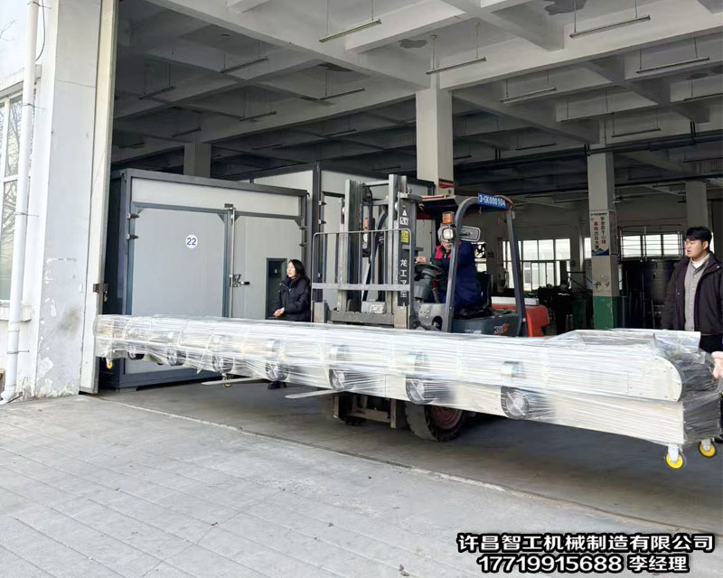 许昌智工8米电磁炒瓜子生产线奔赴山西