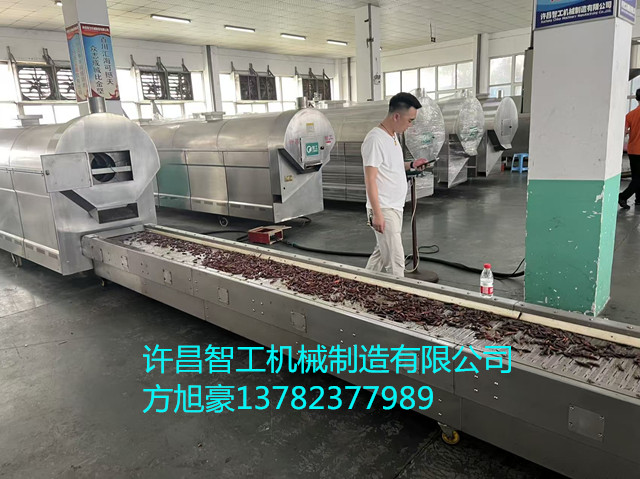 8月24日重庆客户带辣椒来厂试机炒制